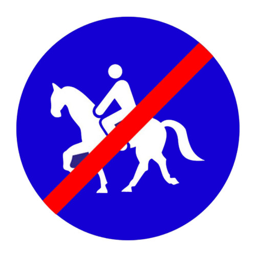 Mandatory Horse Trail End Sign Traffic Sign TT-40b