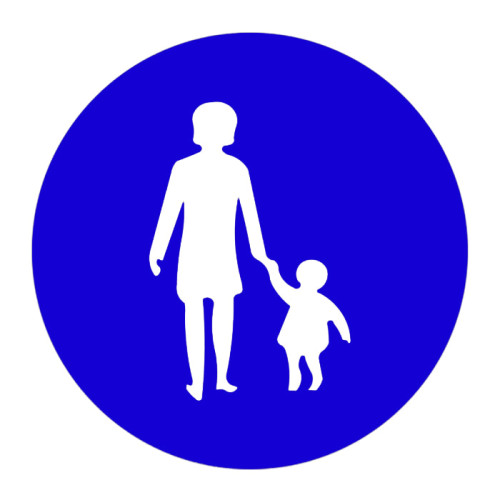 Mandatory Pedestrian Road Sign Traffic Sign TT-39a