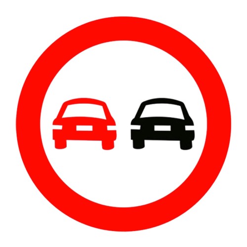 It is forbidden to pass the vehicle in front Sign Traffic Sign TT-27