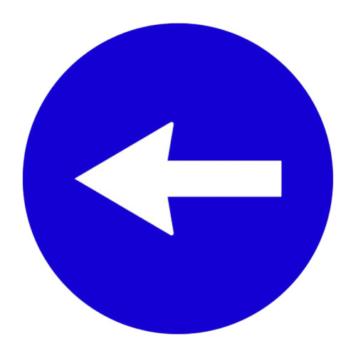 Mandatory Left Direction Sign Traffic Sign TT-35b