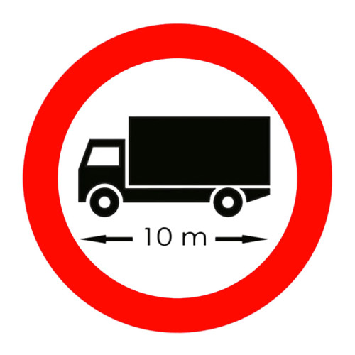 No Entry Sign for Vehicles More Than One Meter Length TT-22