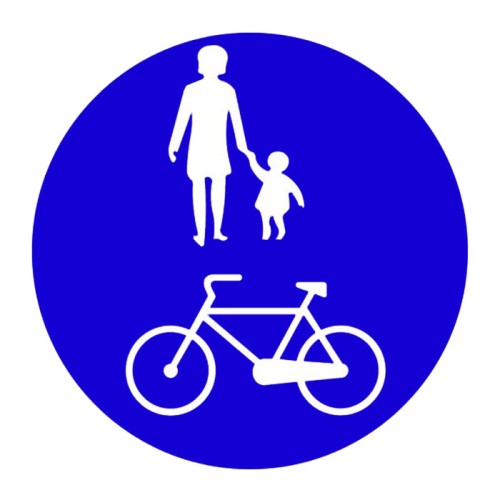 Road Sign for Pedestrians and Cyclists TT-44a