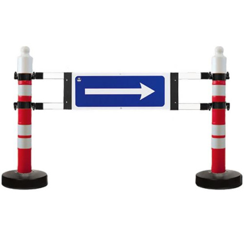 Barrier with Pontoon Warning Sign 1800x1200mm Direction Sign