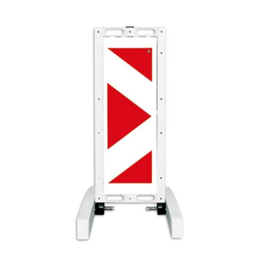 Barrier Repair Approach Sign With Folding Warning Sign