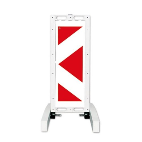 Barrier Repair Approach Sign With Folding Warning Sign