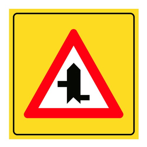 Main Road Secondary Road Junction Sign Hazard Warning Sign T-22d