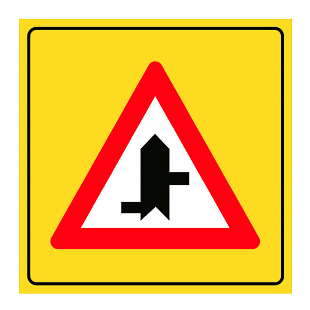 Main Road Secondary Road Junction Sign Danger Warning Sign T-22e