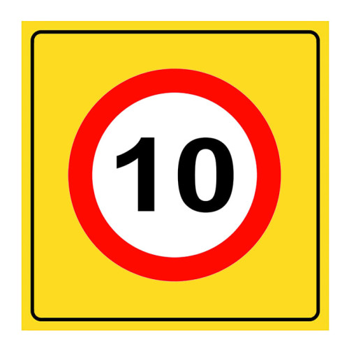 Maximum Speed ​​Limitation Sign 10 km Traffic Sign TT-29