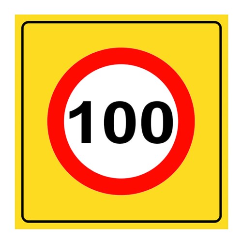 Maximum Speed ​​Limitation Sign 100 km Traffic Sign TT-29