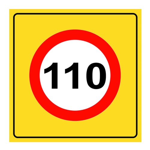 Maximum Speed ​​Limitation Sign 110 km Traffic Sign TT-29