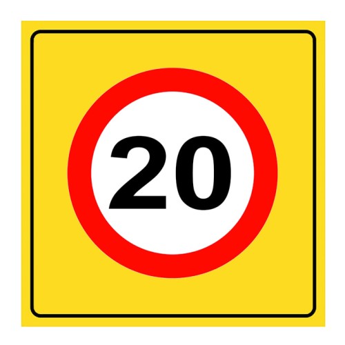 Maximum Speed ​​Limitation Sign 20 km Traffic Sign TT-29