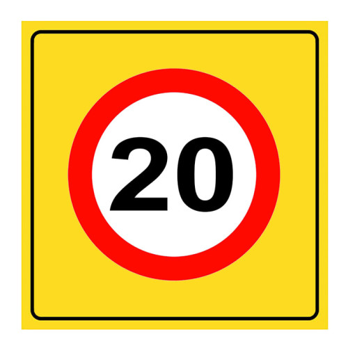 Maximum Speed ​​Limitation Sign 20 km Traffic Sign TT-29