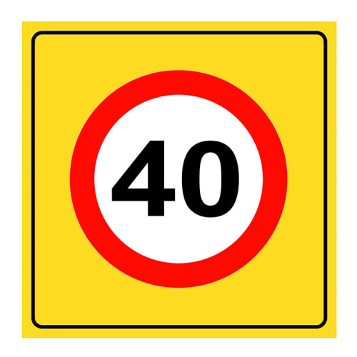 Maximum Speed ​​Limitation Sign 40 km Traffic Sign TT-29