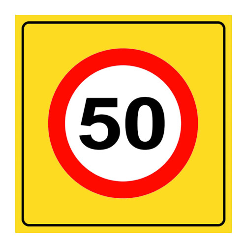 Maximum Speed ​​Limitation Sign 50 km Traffic Sign YB-15