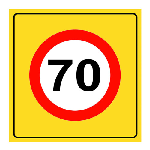 Speed ​​Limit Sign 70 km Traffic Sign YB-16