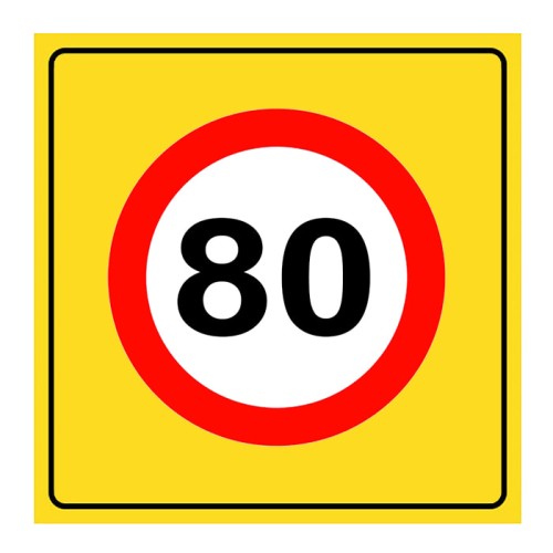 Maximum Speed ​​Limitation Sign 80 km Traffic Sign TT-29