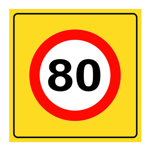 Maximum Speed ​​Limitation Sign 80 km Traffic Sign TT-29