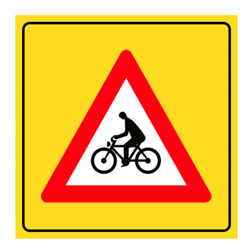 Bicycle Passable Traffic Sign Danger Warning Sign T-13