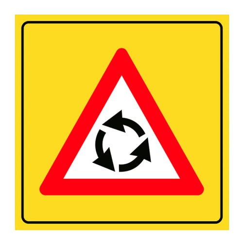 Roundabout Traffic Sign Danger Warning Sign T-24