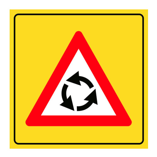 Roundabout Traffic Sign Danger Warning Sign T-24