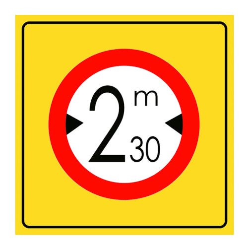 No Entry Sign for Vehicles More Than One Meter Width TT-20