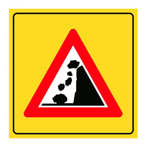 Loose Slope Board Traffic Hazard Warning Sign T-10