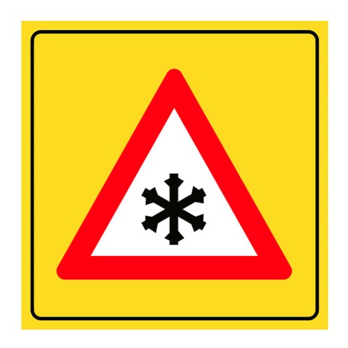 Concealed Icing Sign Traffic Hazard Warning Sign T-37