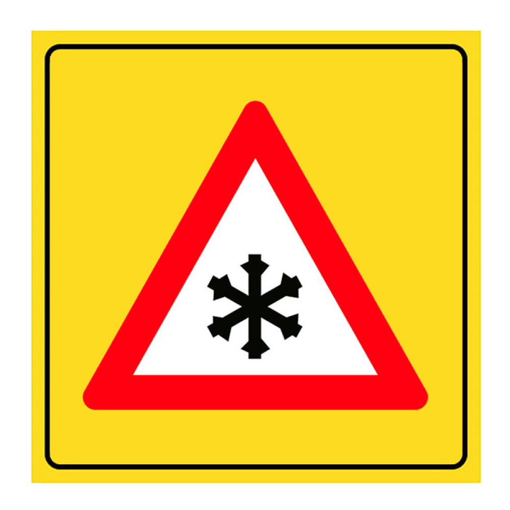 Concealed Icing Sign Traffic Hazard Warning Sign T-37