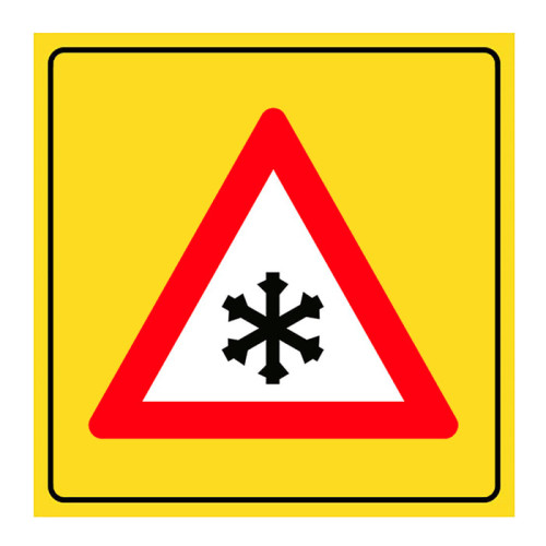 Concealed Icing Sign Traffic Hazard Warning Sign T-37