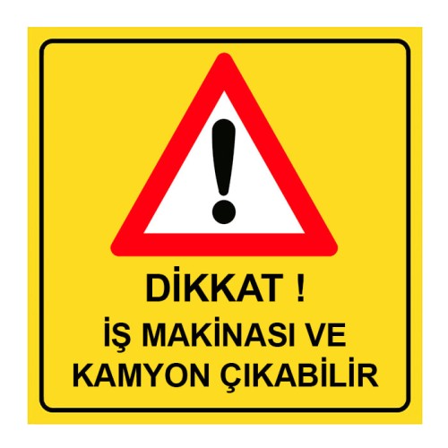 Attention Construction Machinery and Truck Removable Sign Traffic Sign