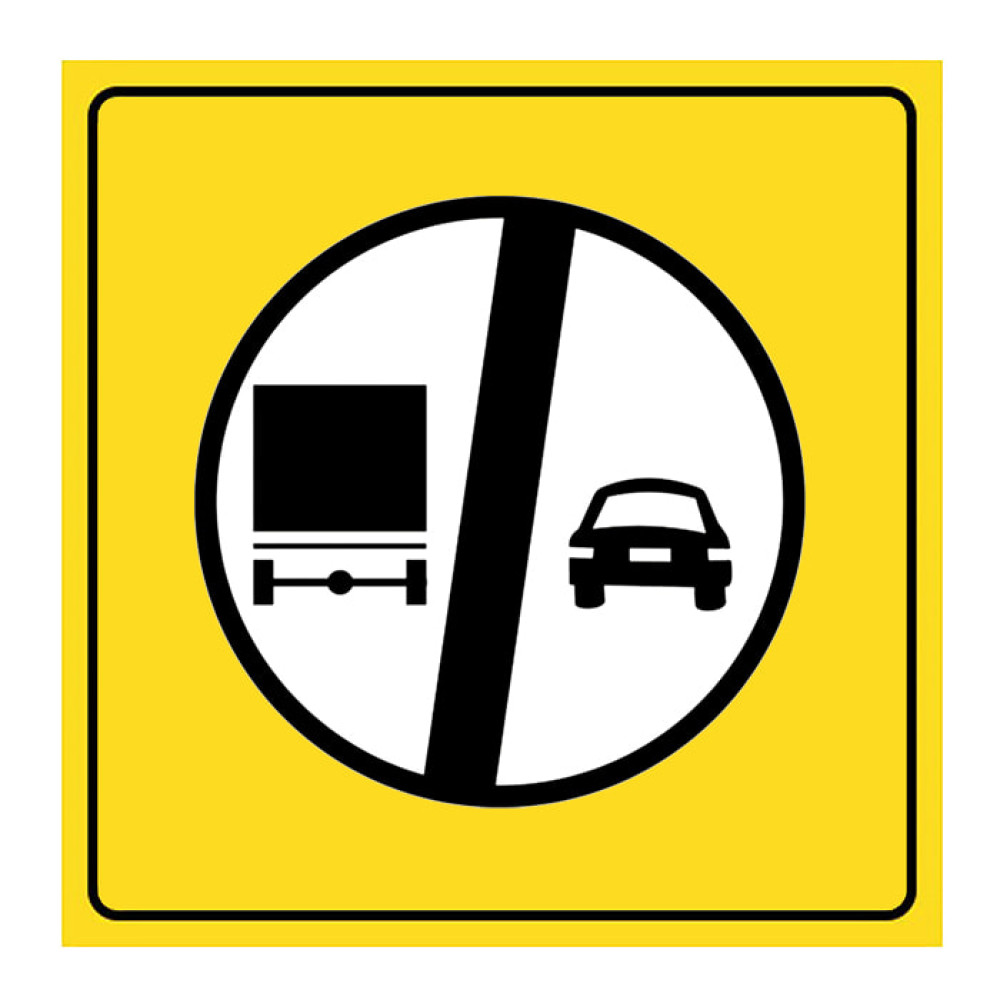 No Passing End Sign for Trucks TT-34b