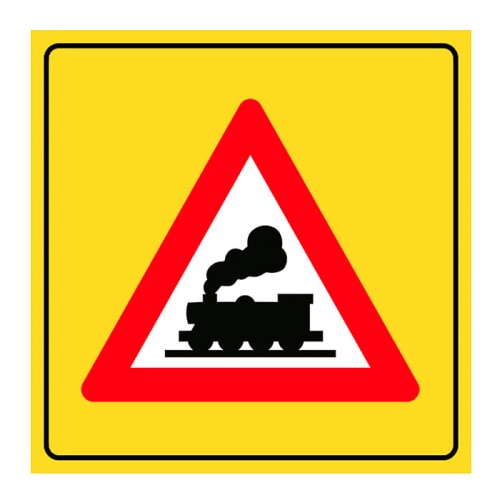 Uncontrolled Railway Crossing Sign Traffic Sign T-26