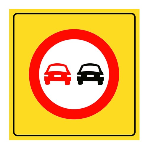 It is forbidden to pass the vehicle in front Sign Traffic Sign YB-19