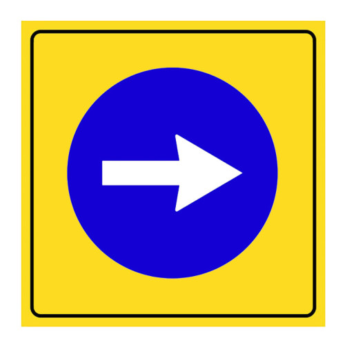 Mandatory Right Direction Sign Traffic Sign YB-12