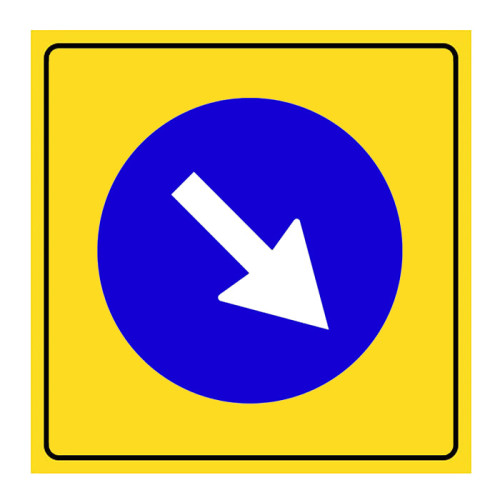 Go Right Sign Traffic Sign YB-10