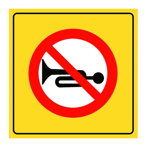 The Use of Audible Warning Devices is Prohibited Sign Traffic Sign TT-30