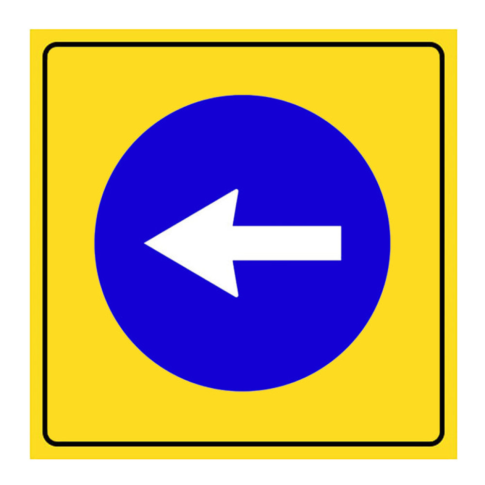 Left Compulsory Direction Sign Traffic Sign YB-13