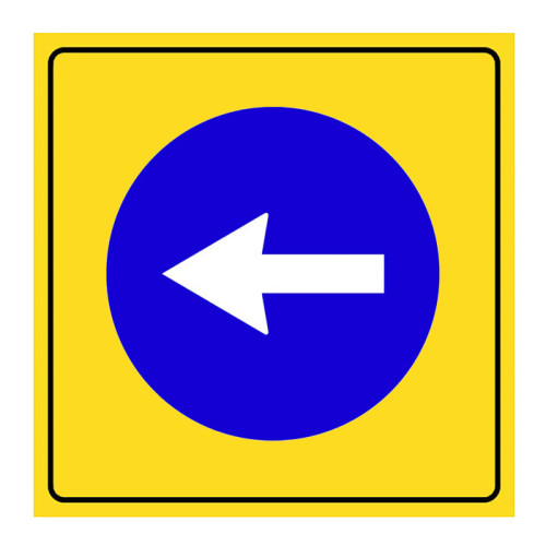 Left Compulsory Direction Sign Traffic Sign YB-13