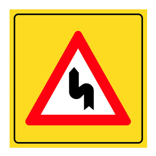 Dangerous Continuous Bends to the Left Sign Traffic Sign T-2b