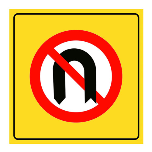 No U Turn Sign Traffic Sign TT-26c