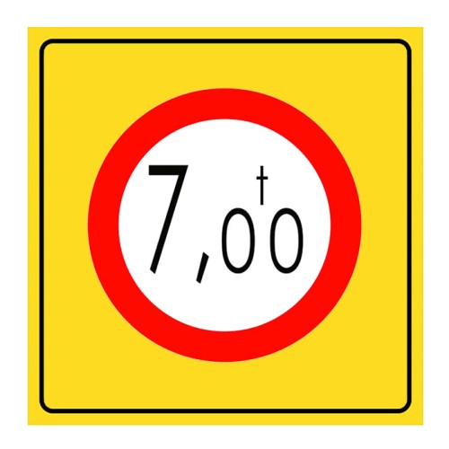 No Entry Sign for Vehicles with a Loaded Weight More Than Tons TT-24