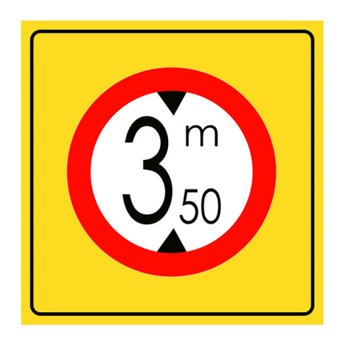 No Entry Sign for Vehicles More Than One Meter Height TT-21