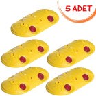 Plastic Oval Road Button with Reflector (5 PCS)