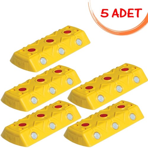 Plastic Set Road Button with Reflector (5 PCS)