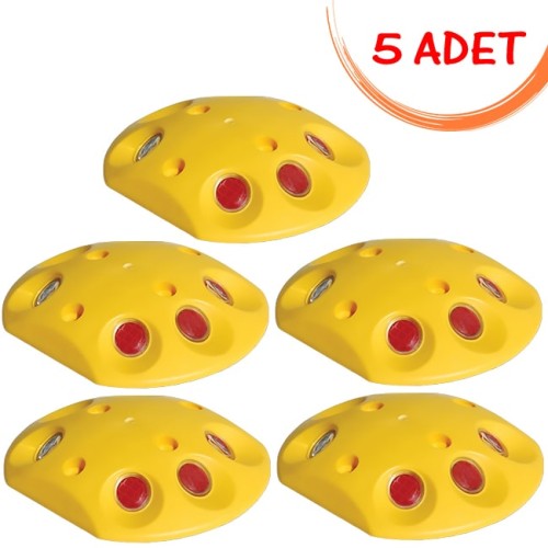 Plastic UFO Road Button with Reflector (5 PCS)