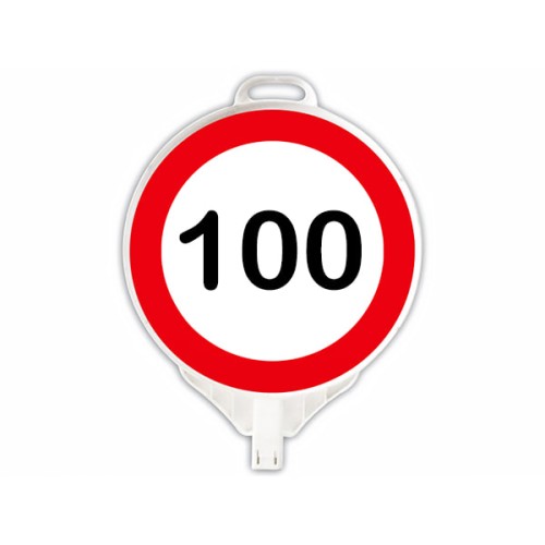 Round Maximum Speed ​​100 km Plastic Traffic Sign