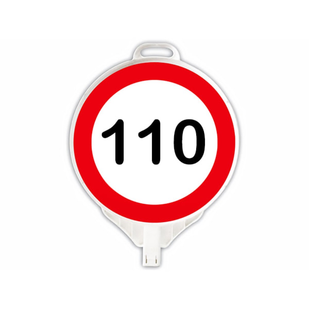 Round Top Speed ​​110 km Plastic Traffic Sign