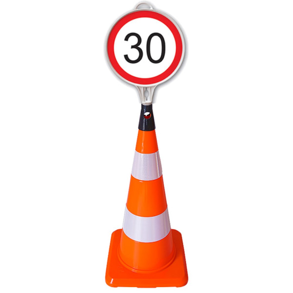 Round Maximum Speed ​​30 km Plastic Traffic Sign