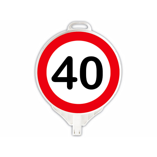 Round Maximum Speed ​​40 km Plastic Traffic Sign