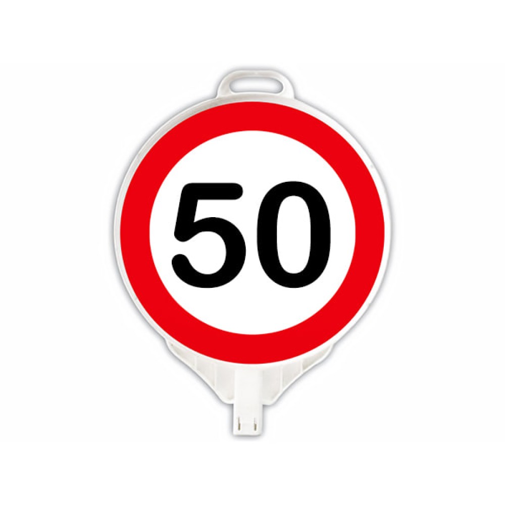 Round Maximum Speed ​​50 km Plastic Traffic Sign